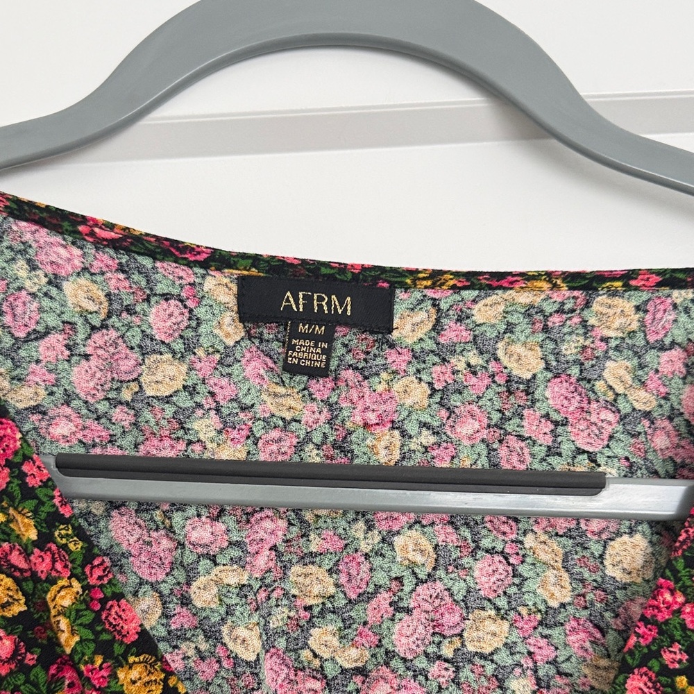 AFRM Multicolor Floral V-Neck Blouse - Picture 2 of 4